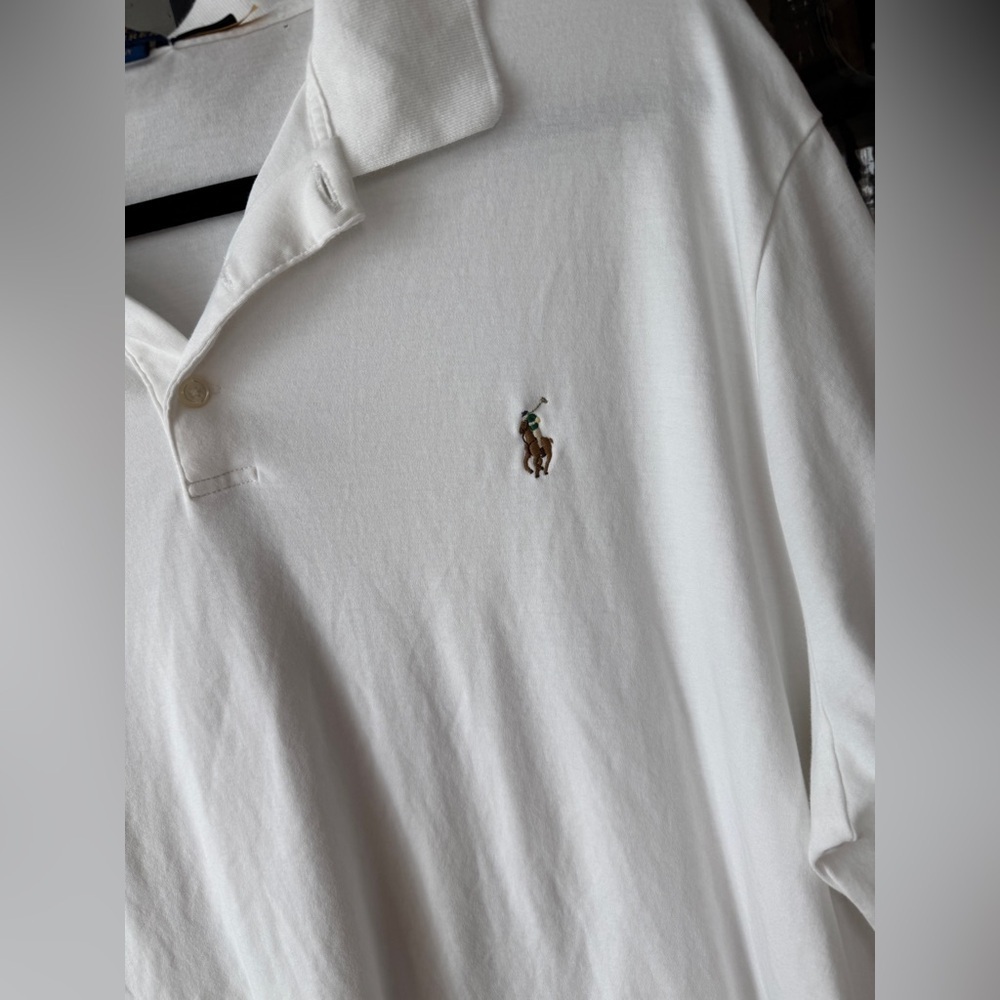 Ralph Lauren polo shirt soft cotton short sleeve embroidered logo slim fit - Picture 4 of 6